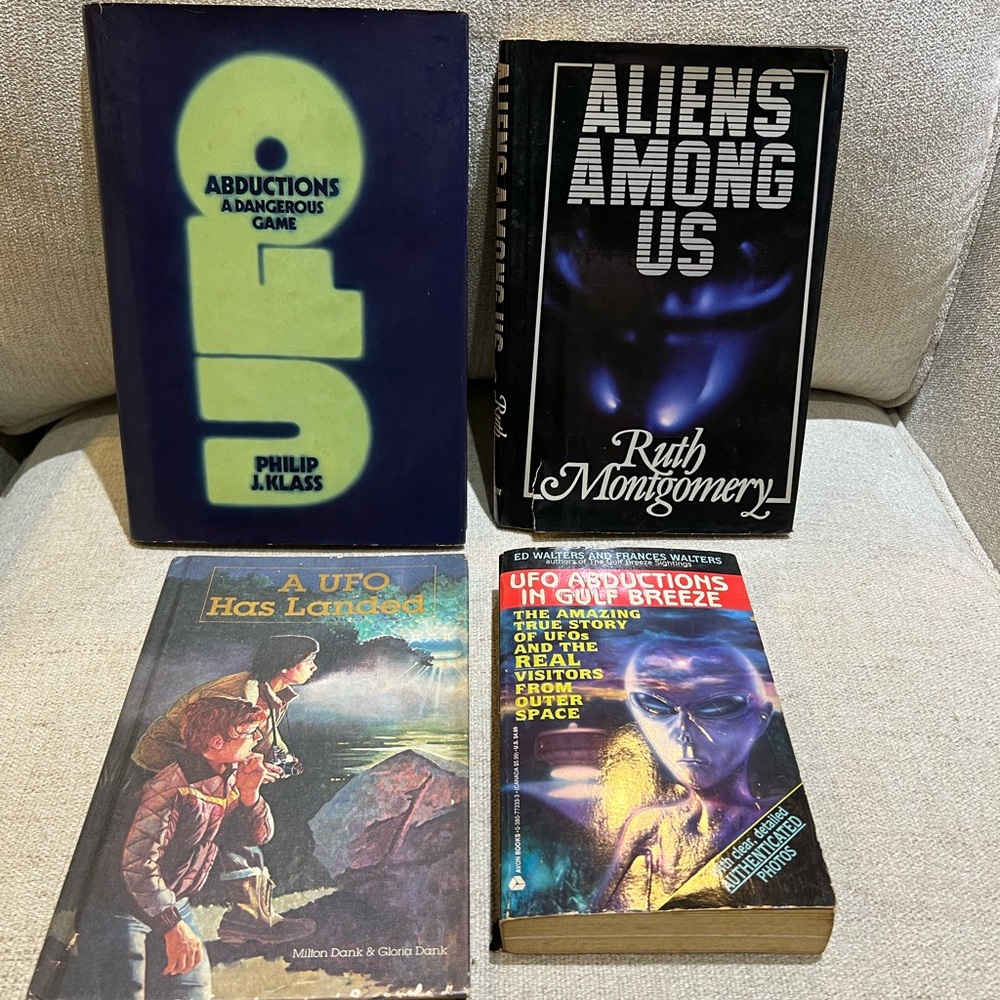 Vintage UFO Alien Book Lot of 4